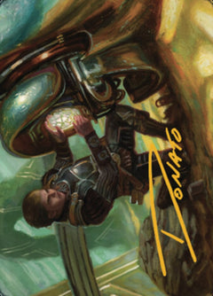 Urza, Powerstone Prodigy Art Card (Gold-Stamped Signature) [The Brothers' War Art Series]-1