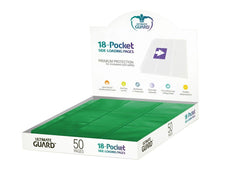 Ultimate Guard 18-Pocket Pages Side-Loading Green (50)-1
