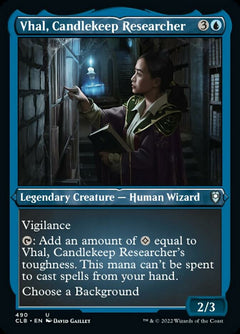 Vhal, Candlekeep Researcher (Foil Etched) [Commander Legends: Battle for Baldur's Gate]-1