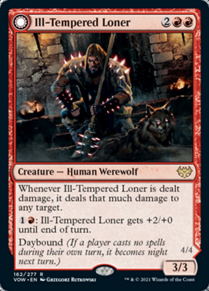 Ill-Tempered Loner // Howlpack Avenger [Innistrad: Crimson Vow]-1