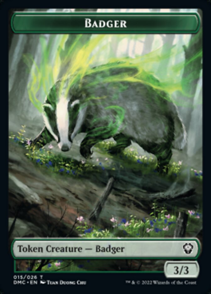 Bird (002) // Badger Double-Sided Token [Dominaria United Tokens]-2