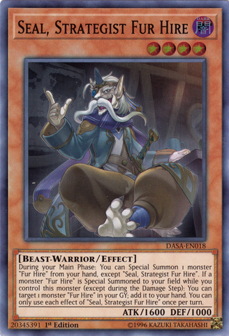 Seal, Strategist Fur Hire [DASA-EN018] Super Rare