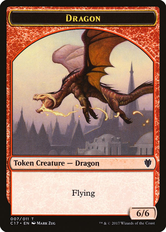 Cat Dragon // Dragon (007) Double-Sided Token [Commander 2017 Tokens]-2