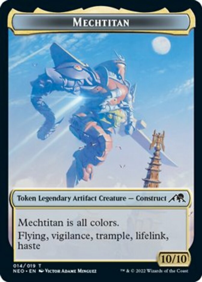 Samurai // Mechtitan Double-Sided Token [Kamigawa: Neon Dynasty Tokens]-2