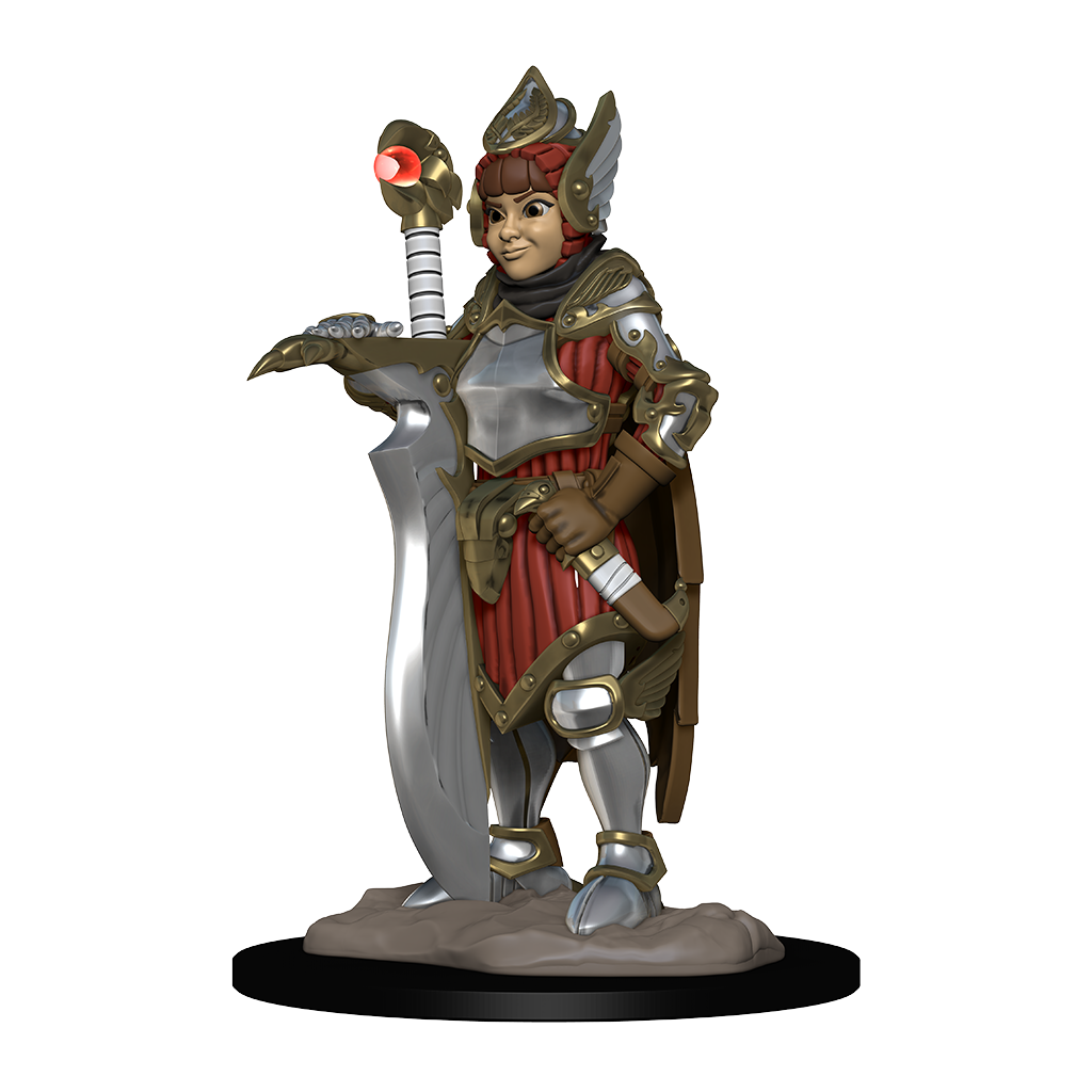 WizKids Wardlings RPG Figures Girl Fighter & Hunting Falcon-1