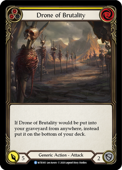 Drone of Brutality (Yellow) [U-WTR165] (Welcome to Rathe Unlimited)  Unlimited Rainbow Foil-1