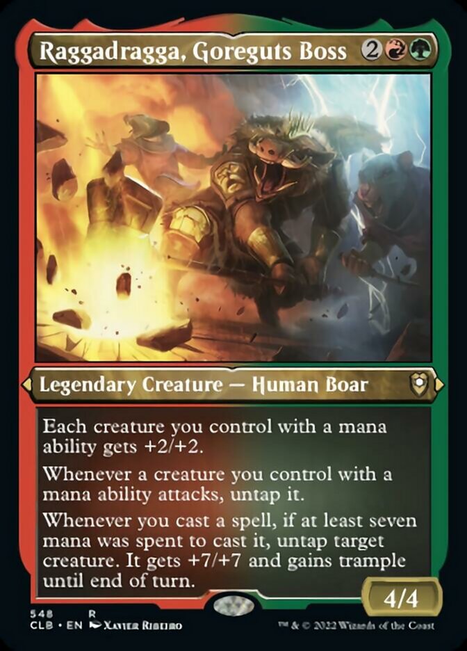 Raggadragga, Goreguts Boss (Foil Etched) [Commander Legends: Battle for Baldur's Gate]-1