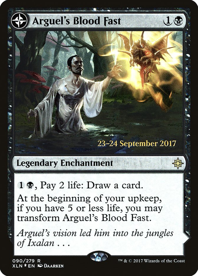 Arguel's Blood Fast // Temple of Aclazotz [Ixalan Prerelease Promos]-1