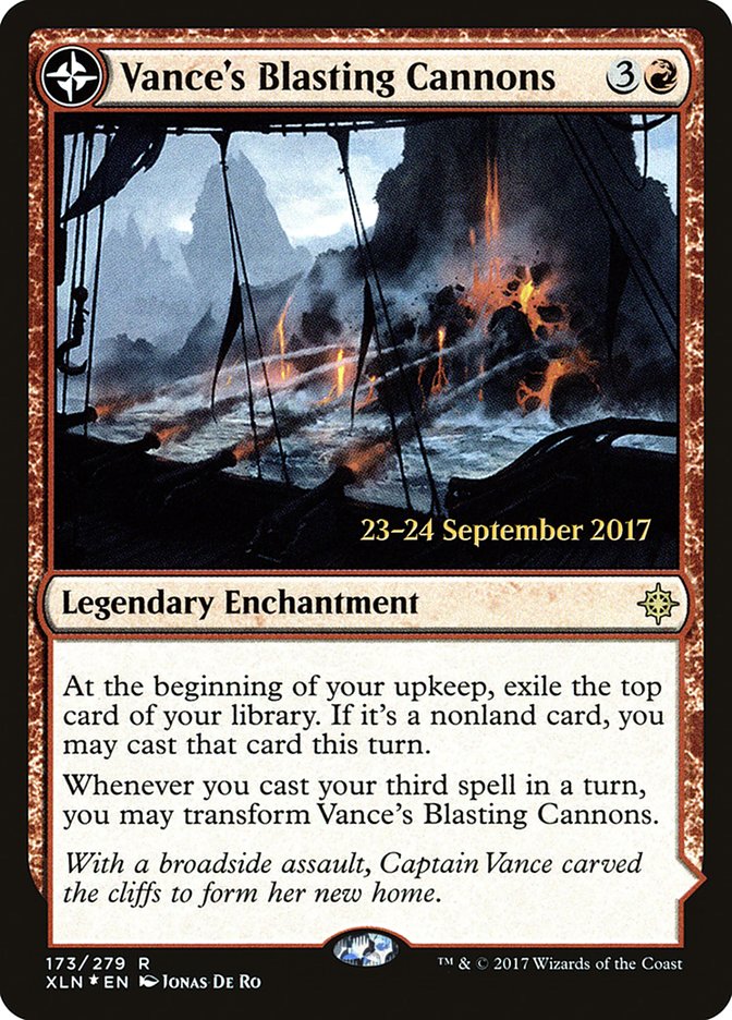 Vance's Blasting Cannons // Spitfire Bastion [Ixalan Prerelease Promos]-1