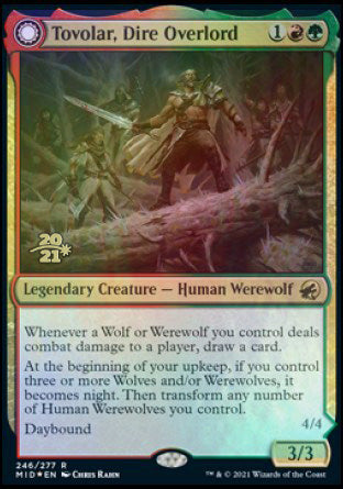 Tovolar, Dire Overlord // Tovolar, the Midnight Scourge [Innistrad: Midnight Hunt Prerelease Promos]-1