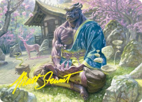 Kosei, Penitent Warlord Art Card (Gold-Stamped Signature) [Kamigawa: Neon Dynasty Art Series]-1