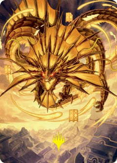 Ao, the Dawn Sky 2 Art Card (Gold-Stamped Signature) [Kamigawa: Neon Dynasty Art Series]-1