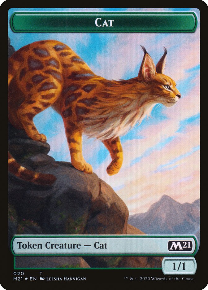 Beast // Cat (020) Double-Sided Token [Core Set 2021 Tokens]-2