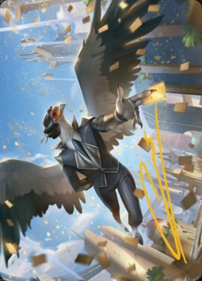 Skyboon Evangelist Art Card (Gold-Stamped Signature) [Streets of New Capenna Art Series]-1