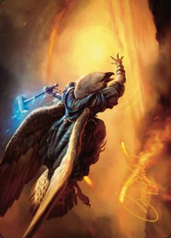 Battlewing Mystic Art Card (Gold-Stamped Signature) [Dominaria United Art Series]-1