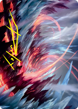 Frostboil Snarl Art Card (Gold-Stamped Signature) [Strixhaven: School of Mages Art Series]-1