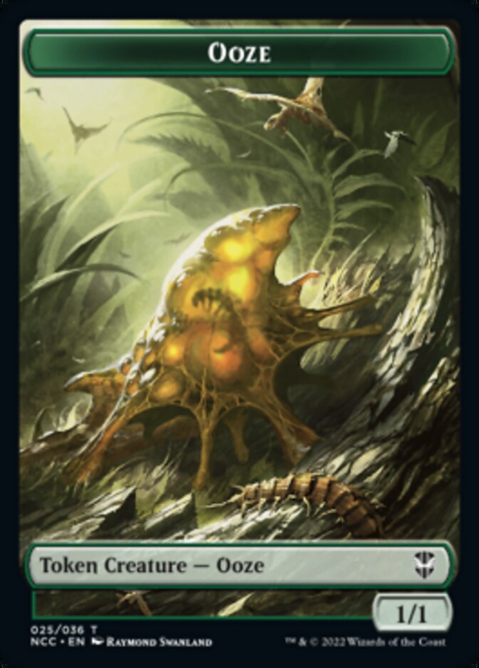 Ooze (025) // Treasure (015) Double-Sided Token [Streets of New Capenna Commander Tokens]-1