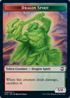 Dragon Spirit // The Monarch Double-Sided Token [Dungeons & Dragons: Adventures in the Forgotten Realms Commander Tokens]-1