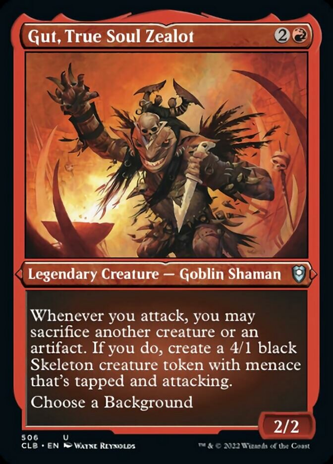 Gut, True Soul Zealot (Foil Etched) [Commander Legends: Battle for Baldur's Gate]-1
