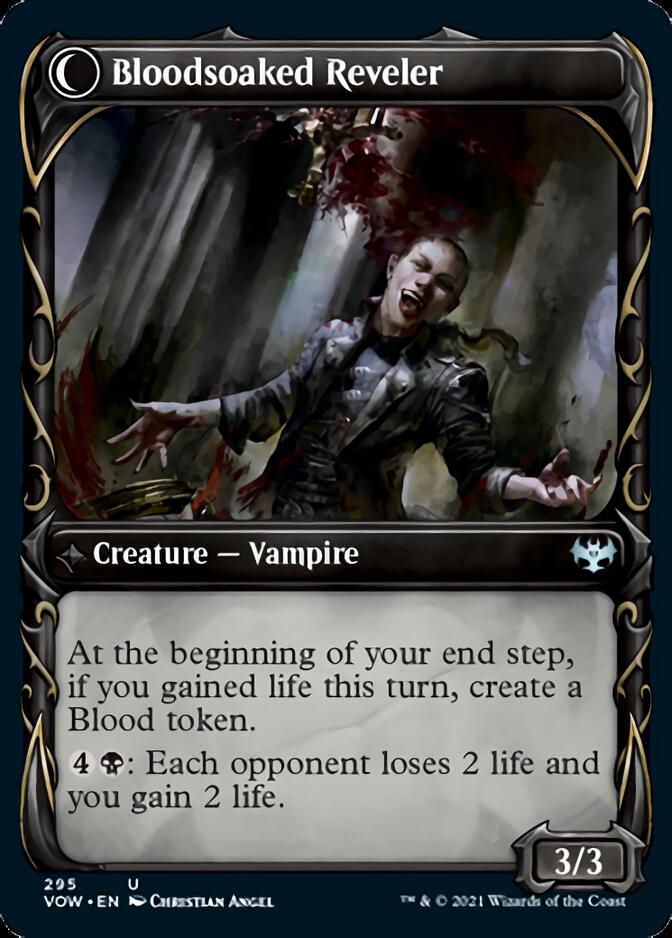 Restless Bloodseeker // Bloodsoaked Reveler (Showcase Fang Frame) [Innistrad: Crimson Vow]-2