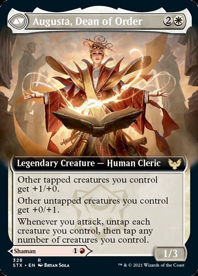 Plargg, Dean of Chaos // Augusta, Dean of Order (Extended Art) [Strixhaven: School of Mages]-2