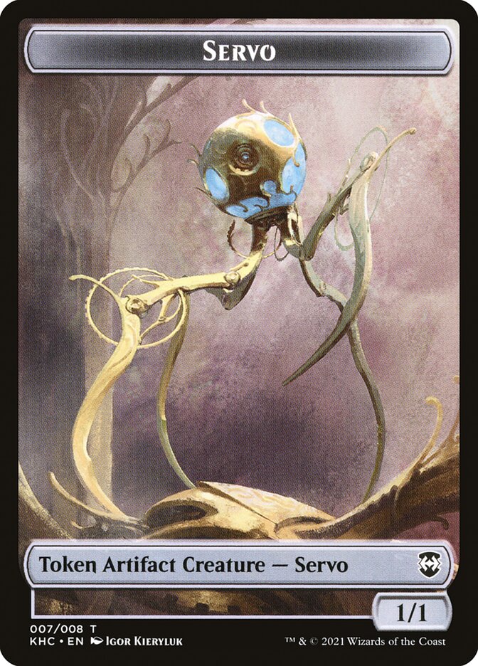 Elf Warrior // Servo Double-Sided Token [Kaldheim Commander Tokens]-2