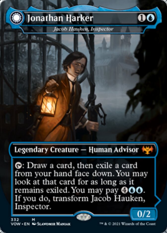 Jacob Hauken, Inspector // Hauken's Insight - Jonathan Harker // Harker's Obsessive Inquiry [Innistrad: Crimson Vow]-1
