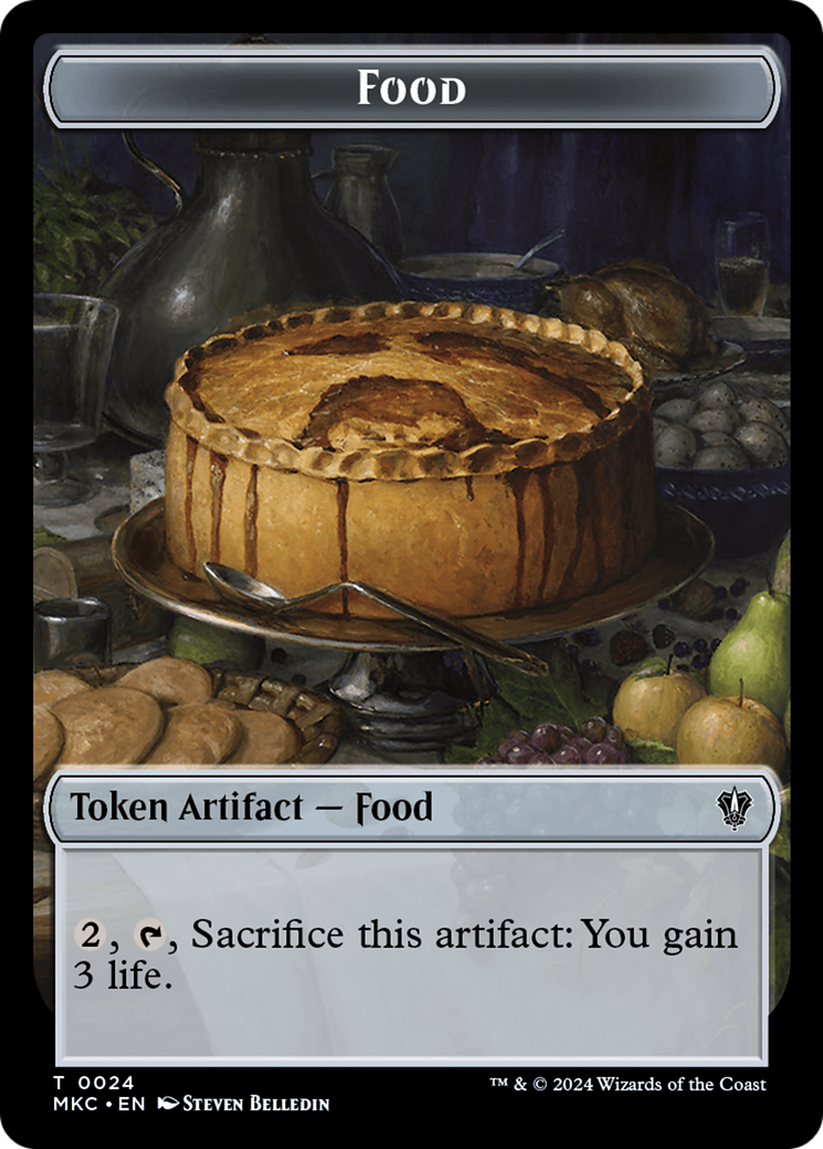Clue // Food Double-Sided Token [Murders at Karlov Manor Commander Tokens]-2