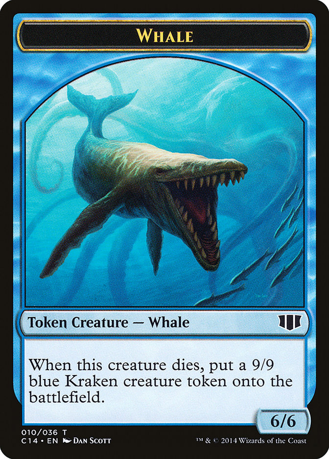 Whale // Zombie (011/036) Double-Sided Token [Commander 2014 Tokens]-1