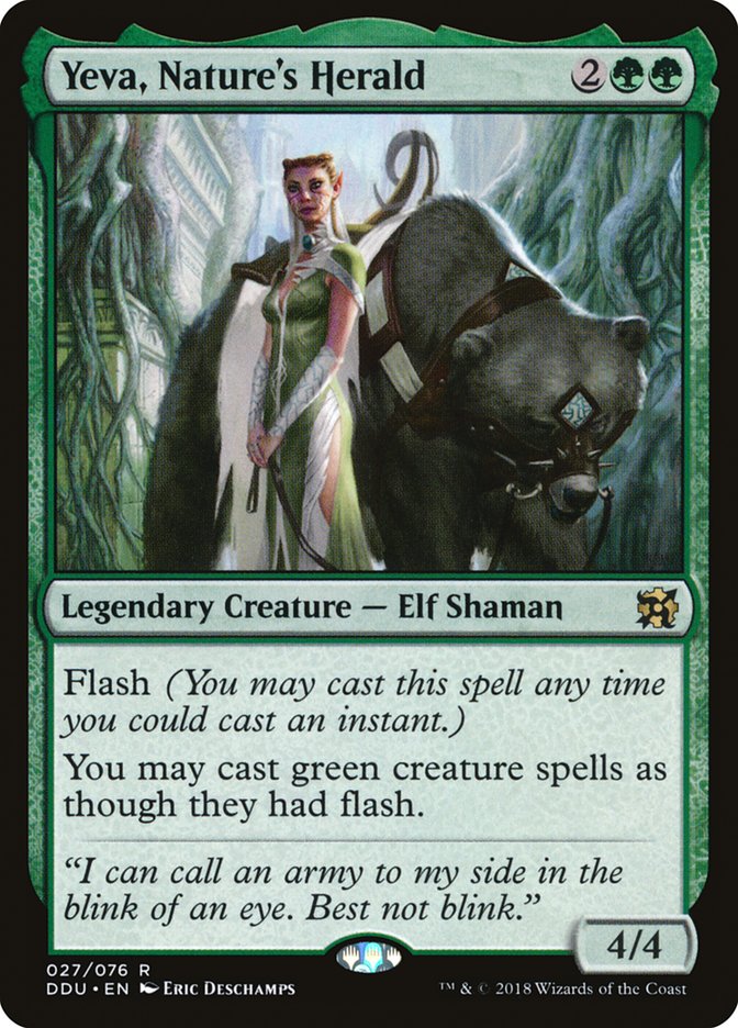 Yeva, Nature's Herald [Duel Decks: Elves vs. Inventors]-1