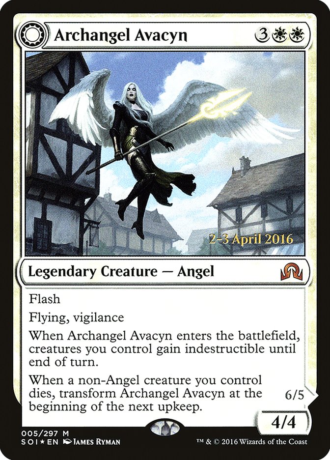 Archangel Avacyn // Avacyn, the Purifier [Shadows over Innistrad Prerelease Promos]-1