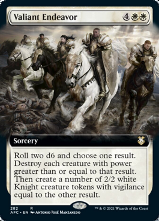 Valiant Endeavor (Extended Art) [Dungeons & Dragons: Adventures in the Forgotten Realms Commander]-1