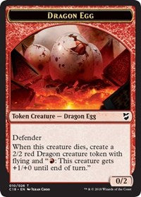 Dragon Egg // Dragon Double-Sided Token [Commander 2018 Tokens]-1