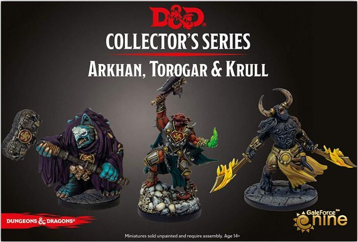 D&D Collectors Series Miniatures Baldurs Gate Descent into Avernus Arkhan, Torogar & Krull-1