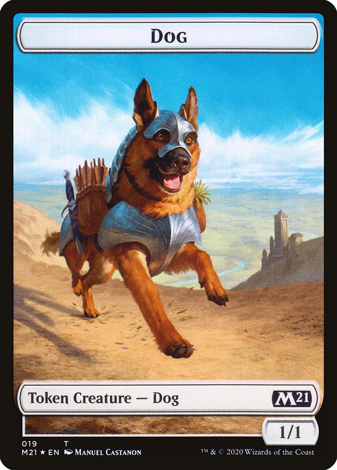 Cat (020) // Dog Double-Sided Token [Core Set 2021 Tokens]-2