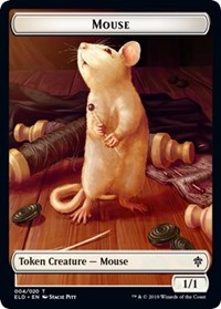 Mouse // Food (16) Double-Sided Token [Throne of Eldraine Tokens]-1