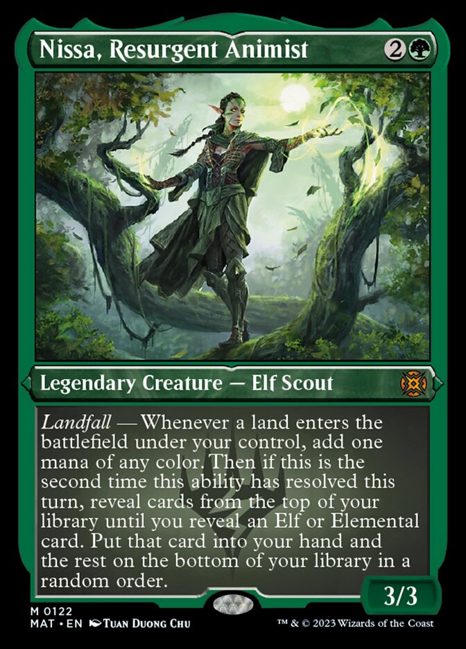 Nissa, Resurgent Animist (Foil Etched) [March of the Machine: The Aftermath]-1