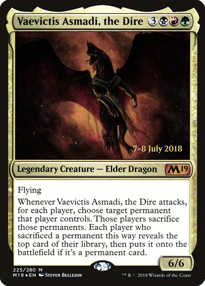 Vaevictis Asmadi, the Dire [Core Set 2019 Prerelease Promos]-1