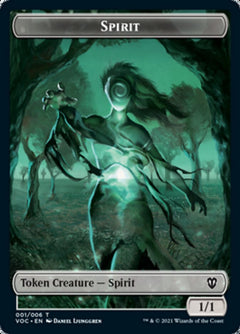Spirit (001) // Spirit (002) Double-Sided Token [Innistrad: Crimson Vow Commander Tokens]-1