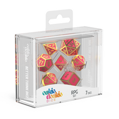 Oakie Doakie Dice RPG Set Metal Glow in the Dark - Golden Princess (7)-1