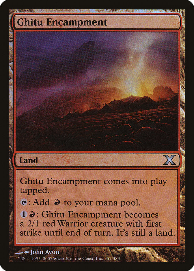 Ghitu Encampment (Premium Foil) [Tenth Edition]-1