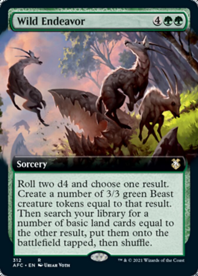 Wild Endeavor (Extended Art) [Dungeons & Dragons: Adventures in the Forgotten Realms Commander]-1