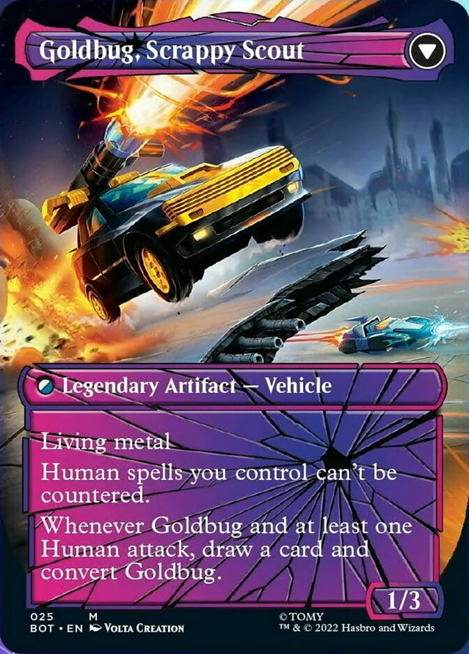 Goldbug, Humanity's Ally // Goldbug, Scrappy Scout (Shattered Glass) [Transformers]-2