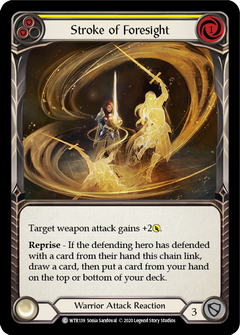 Stroke of Foresight (Yellow) [U-WTR139] (Welcome to Rathe Unlimited)  Unlimited Rainbow Foil-1