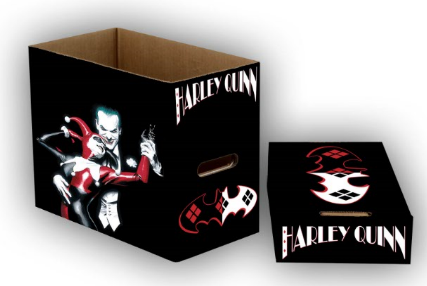 DC Comics Short comic Book Storage Box Harley Quinn-1