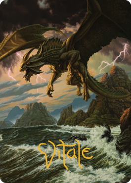 Ancient Bronze Dragon Art Card (03) (Gold-Stamped Signature) [Commander Legends: Battle for Baldur's Gate Art Series]-1
