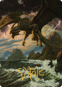 Ancient Bronze Dragon Art Card (03) (Gold-Stamped Signature) [Commander Legends: Battle for Baldur's Gate Art Series]-1