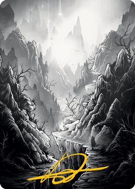 Mountain Art Card (Gold-Stamped Signature) [Innistrad: Midnight Hunt Art Series]-1