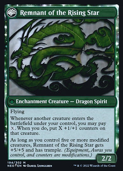Jugan Defends the Temple // Remnant of the Rising Star [Kamigawa: Neon Dynasty Prerelease Promos]-2