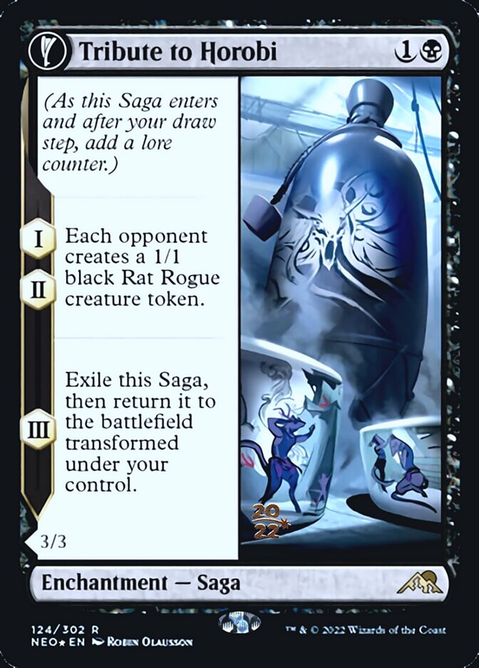 Tribute to Horobi // Echo of Death's Wail [Kamigawa: Neon Dynasty Prerelease Promos]-1